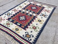 Handmade Turkish Kilim Kelim Tapis 257x175cm Shabby Chic Laine, maison de campagne, Boho
