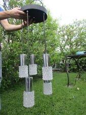LUSTRE SUSPENSION CASCADE 5 LAMPES REGLABLES VINTAGE DESIGN ITALIEN 70