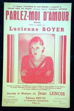 Ancienne Partition, Lucienne Boyer - Parlez-Moi D'Amour