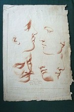 gravure à l'eau forte/ planche anatomique, principes du dessin 18eS (2)