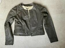 Veste courte cintrée en cuir IKKS T L / 40