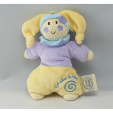 Doudou hochet lutin mauve jaune spirale REVE DE BEBE - Poupée, Lutin Classique