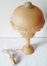 LAMPE A POSER / PIED ET ABAT JOUR EN ALBÂTRE