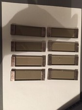 10 PORTE COUTEAUX VERRE FUME Et Metal Argenté? Vintage TABLE CUISINE MAISON