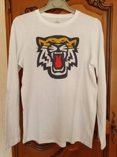 T-shirt blanc manches longues motif tigre Tex 13 -14 ans