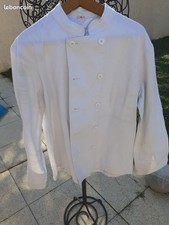 Veste de cuisinier professionnel manches longues CHEF blanche en taille 2