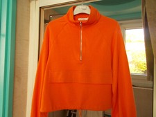 pull Sweat femme Court Orange  S 36 neuf Styl ZARA MANGO Coton