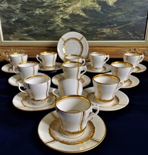 Service ancienne thé/café Porcelaine VIEUX PARIS XIXéme décor or