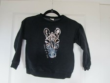Pull Paillettes Reversibles Zébre Zara Kids Enfants Fille Girl Taille Size 9 ans