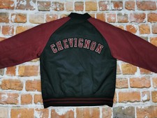 Chevignon Vintage BOMBER Veste plein Cintre Noir Bordeaux Casual Taille:S Tip