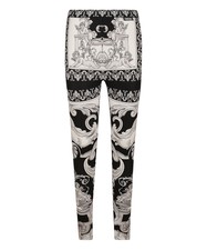 Versace legging femme baroque 1003900-1A04453_5B040 Black Nero pantalon collant