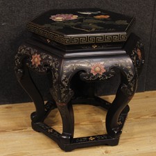 Ancien table de chevet chinoiserie style meuble bois laqué peint salon français