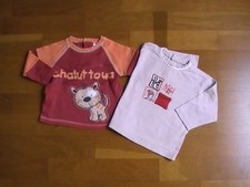 2 T-shirts garçons  12 mois