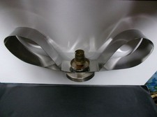 RARE APPLIQUE LUSTRE PLAFONNIER LAME ACIER INOX ALU DESIGN MAX SAUZE MAZZEGA N°1