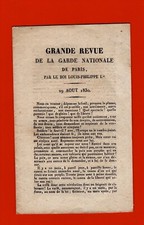 CR58-GRANDE REVUE-GARDE NATIONALE-LOUIS PHILIPPE 1er-PARIS-1830