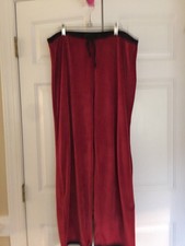 Wow Inner Self Velour Cotton Burgundy Red and Black Yoga Workout Lounge Pants XL