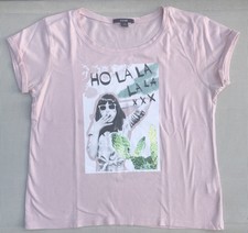 Tee Shirt Manche  Courte Fille Rose Pastel Imprimer XS 152-158 Cm 