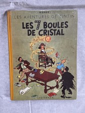 Tintin, Les 7 Boules de Cristal, B3, 1949, Côte 350 E - Tête de vache Titre Noir