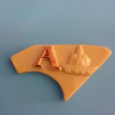 FEVE  LETTRE " A " LE SACRE COEUR PUZZLE FAUCHON 2004 vert pâle