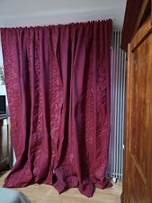 paire doubles rideaux grenat, sur mesures, 2,10 x1.60m,, doublés très bon état, 