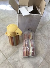 THERMOS + 6 TASSES MUGS Neufs Dans Boite  28cm Camping Service Café