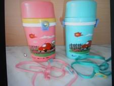 BOUTEILLE THERMOS ENFANT  & TASSE INCORPOREE  VINTAGE ROSE OU BLEUE 