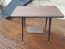 Meuble TV Table Vintage en stratifié   sur roulettes