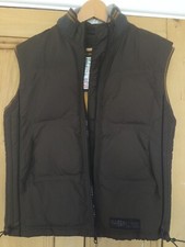 RIVER ISLAND Homme Gillet Puffa Veste sans manches marron petit S Sweat à capuche