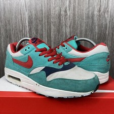 Vintage 2010 NIKE AIR MAX 1 Retro Sport Rouge W UK8 EU42.5 RARE Blue Teal OG Classic 9