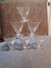 6 Verres à digestif cristal baccarat modèle écaille chauny signé