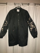 veste parka noire Mango L =44-46 demi saison