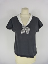 Caroll haut Taille 2 / M - Marin - Noir et col blanc contrastant