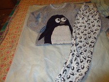 pyjama polaire à motif pingouins 12 ans:pantalon + haut