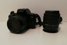 Canon EOS 1000F + objectif EF 1: 4.5 5.6 80 200mm et Tamron AF 1: 3.5 5.6 28 80