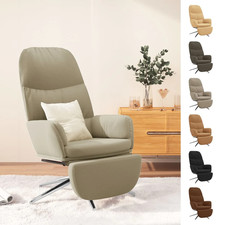 vidaXL Chaise de Relaxation avec Repose-pied Similicuir Daim Salon Multicolore