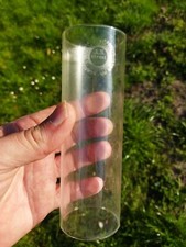Petit tube cylindrique lampe pétrole transparent AN cristal recuit importé saxe