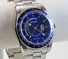 Invicta Specialty Men's Watch Model 5782, Deep Blue Dial on SS Case and Band