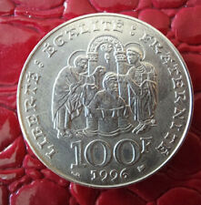 1 PIECE DE 100 FRANCS CLOVIS 1996 ARGENT TRES BON ETAT+