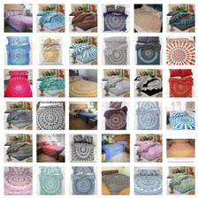 Indien Literie Set Couverture Doona Housse Couette King Size Lit Mandala Gitane
