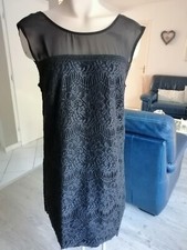 Jolie Robe Courte Ou Tunique Dentelle Noire T40