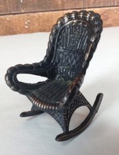Vtg 1977 Durham Industries Dollhouse Miniature ROCKING CHAIR #39 Metal Figurine 