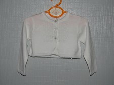 ~ 12 mois ORCHESTRA - MAL140 / Superbe gilet blanc brodé & fils argentés Fille ~