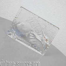 Âge Goebel xxl bleikristall design poisson sculpture eisglas 3 kilos vintage 1983