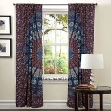 Indien Ombre Mandala Coton Tapisserie Hippie Porte Rideau Décor Fenêtre Rideaux