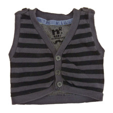 Tape à l'oeil gilet rayé sans manches  garçon 3 mois 