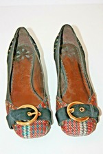 CAFE NOIR Escarpins Velours Tissu Coloré Doublés Cuir T 36 TBE