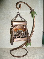 Photophore - Lanterne "Zen" -- métal cuivré support et suspension Décoratif ++