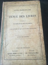  cours élémentaire de Tenue des livres  début XXéme livre de l'élève