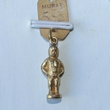ANCIEN PENDENTIF MINIATURE PLAQUE OR MURAT BEBE POUPEE 