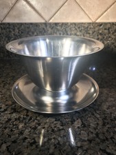 Vollrath #6206 Stainless Steel Gravy Boat Sauce Serving Bowl  USA Excellent Cond